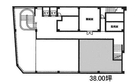 木下商事ビルB1階DE号室の平面図
